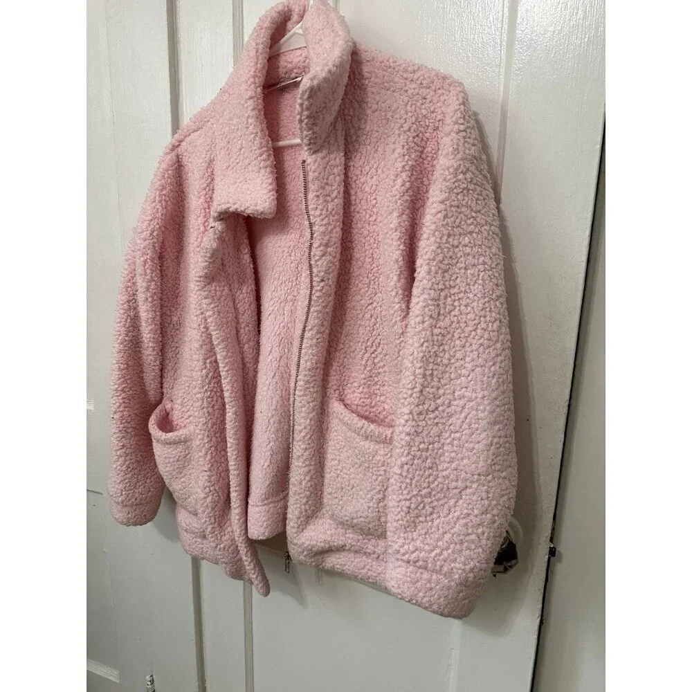 Ecowish women’s size large pink Sherpa jacket - Picture 2 of 11